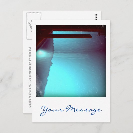 デイビッドのプール09d07カスタムコンピュータ3dアートポストカード ポストカード (正面/裏面)