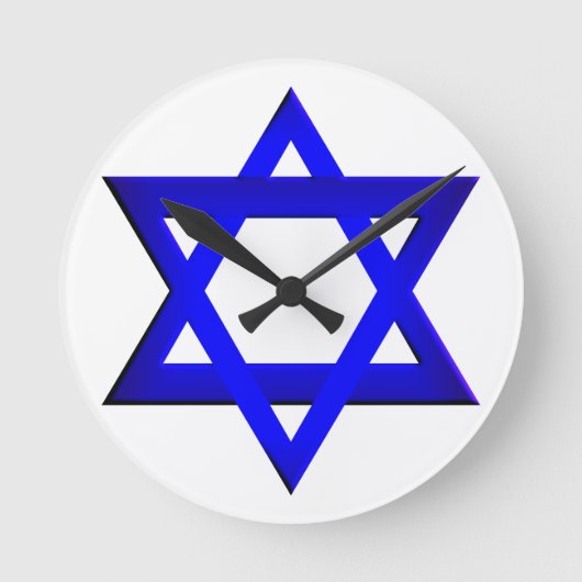 デイビッドの星時計 ラウンド壁時計 (正面)