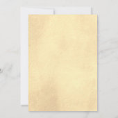 デイビッドの金ゴールドスターとユダヤ結婚系ブルー 招待状 (裏面)