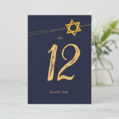 デイビッドのNavyとGolden Starテーブル番号 招待状 (スタンド正面)