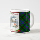 デイビッドソン タータンとコマドリのクリスマス ジャンボコーヒーマグカップ (正面右)