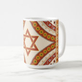 デイビッドヴィンテージエレガントフローラユダヤ美術の星 コーヒーマグカップ (正面右)