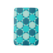 デイビッド光学錯覚パターンの青い星 バスマット (正面縦)