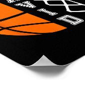 デイビッド名バスケッパーソナライズされたトボールプレイヤーグラフィック ポスター (角)