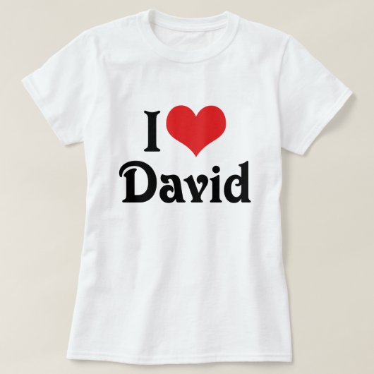 デイビッド大好き Tシャツ (デザイン正面)