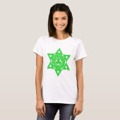 デイビッド・ウィメンズ・シャツのケルト星 Tシャツ (正面フル)