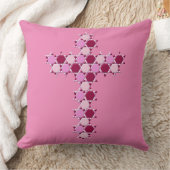 デイビッド・クロス光学錯覚のピンクの星 クッション (ブランケット)