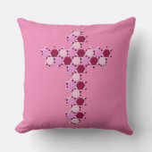 デイビッド・クロス光学錯覚のピンクの星 クッション (正面)