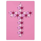 デイビッド・クロス光学錯覚のピンクの星 クリップボード (裏面)