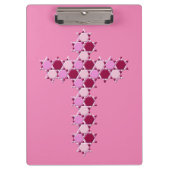 デイビッド・クロス光学錯覚のピンクの星 クリップボード (正面)