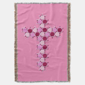 デイビッド・クロス光学錯覚のピンクの星 スローブランケット (正面縦)