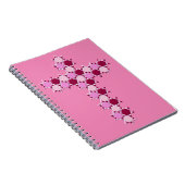 デイビッド・クロス光学錯覚のピンクの星 ノートブック (右側)