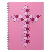 デイビッド・クロス光学錯覚のピンクの星 ノートブック (正面)