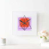 デイビッド/ハート時計の星 スクエア壁時計 (ホーム)