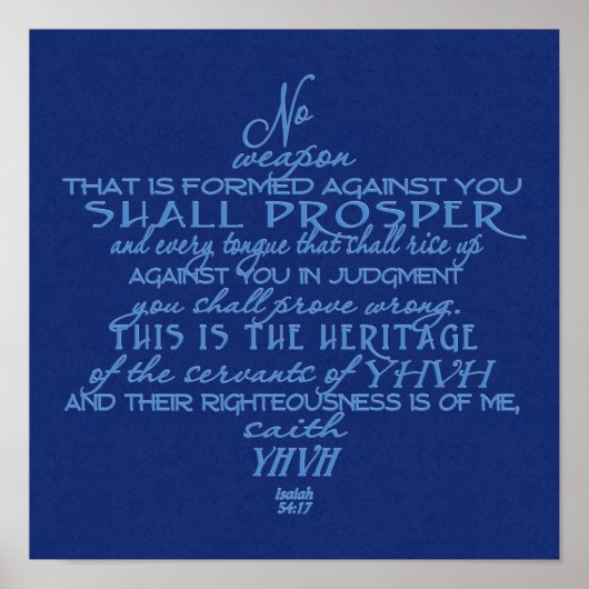 デイビッド・ブルーの武器スターなしブルー ポスター (正面)