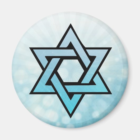 デイビッド・ブルー・マグネットのユダヤ星 マグネット (正面)