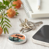 デイビッド・ヘブライ語で最愛のヴィンテージ・サンセットを意味 キーホルダー (側面)