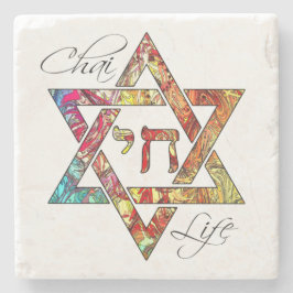 デイビッド・ヘブル・チャイモダン抽象芸術・アートの星 ストーンコースター