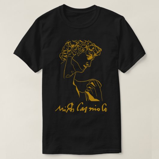 デイビッド・ミケランジェロ彫刻家の画家アート Tシャツ (デザイン正面)