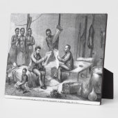 デイビッド・リビングストーン博士(1813年~73年)とヘンリー・モート氏 フォトプラーク (側面)