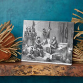 デイビッド・リビングストーン博士(1813年~73年)とヘンリー・モート氏 フォトプラーク (側面)