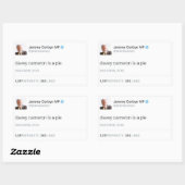 デイビーキャメロンはパイ 長方形シール (シート)