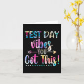 デイビーズユー得ザこの先生かわいい絞り染めテスト カード (黄色い花)