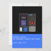 デイブが出来なくてごめんね。 招待状 (正面)