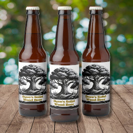 デイブの無地の木材ビールラベル ビールラベル
