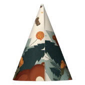 デイブラウンおもしろい魚の男の子かわいいベビークマの最初の誕生日 パーティーハット (裏面)