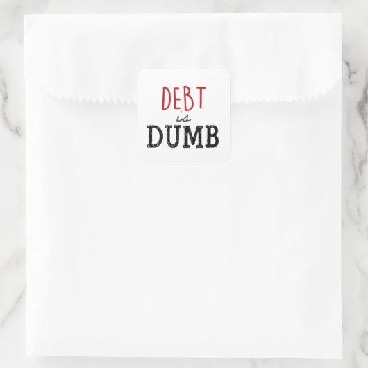 デイブラムジー引用文負債はばかマネーやる気を起こさせる スクエアシール (バッグ)