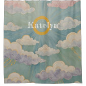 デイブレイクの抱擁パーソナライズされた シャワーカーテン (正面)