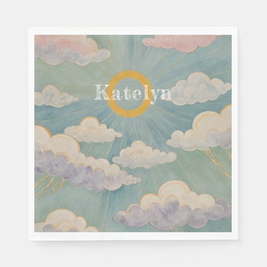 デイブレイクの抱擁パーソナライズされた スタンダードランチョンナプキン (正面)