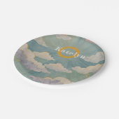 デイブレイクの抱擁パーソナライズされた ペーパープレート (アングル)