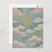 デイブレイクの抱擁パーソナライズされた ポストカード (正面/裏面)