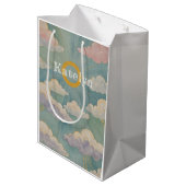 デイブレイクの抱擁パーソナライズされた ミディアムペーパーバッグ (裏面アングル)