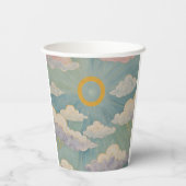 デイブレイクの抱擁パーソナライズされた 紙コップ (裏面)