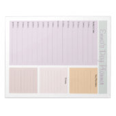デイプランナーラベンダーアプリコットダスティミント ノートパッド (正面)