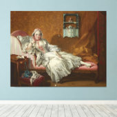 デイベッドの女性 キャンバスプリント (インサイチュ (ウッドフロア))