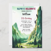 デイボーイツリーおもしろいクリフロック登山21st誕生日 招待状 (正面)