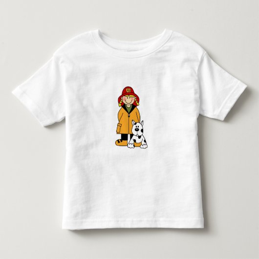 デイミュTシャツとギフト付きガール消防士 トドラーTシャツ (正面)