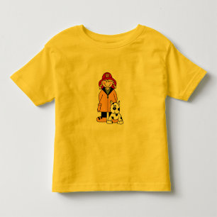 デイミュTシャツとギフト付きガール消防士 トドラーTシャツ