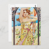 デイム、アルフォンスミュシャ ポストカード (正面/裏面)