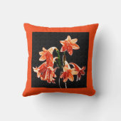 デイリリーのスケッチ – マンダリンオレンジと錆 クッション (裏面)