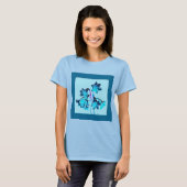 デイリリーのスケッチ – Cobalt and Sky Blue Tシャツ (正面フル)