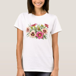 デイリリーの花束 ルビー Tシャツ