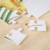 デイリリーフローラボタニカルアートパーソナライズされた ジグソーパズル (側面)