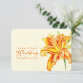 デイリリーヘメロカリスフローラ結婚式招待状 招待状 (スタンド正面)