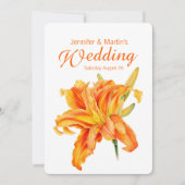 デイリリーヘメロカリスフローラ結婚式招待状 招待状 (正面)