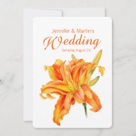 デイリリーヘメロカリスフローラ結婚式招待状 招待状